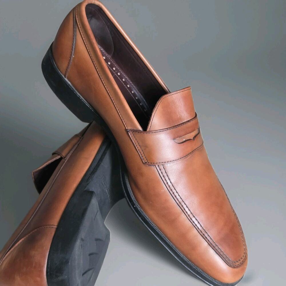 Allen Edmonds Men's Size 13 D Georgetown Tan/Light Brown Penny Loafers Shoes